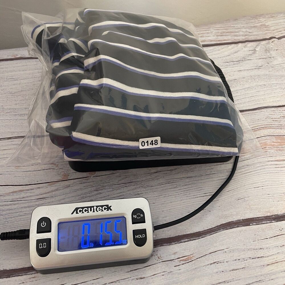 Chico's Travelers Top SZ 4 (20)Black White Striped Slinky Knit Flare Sleeve Boho - Picture 14 of 15